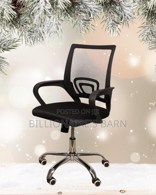 Orthopedic Secretarial Mesh Office Chair | Padded Armrests - thumbnail 2
