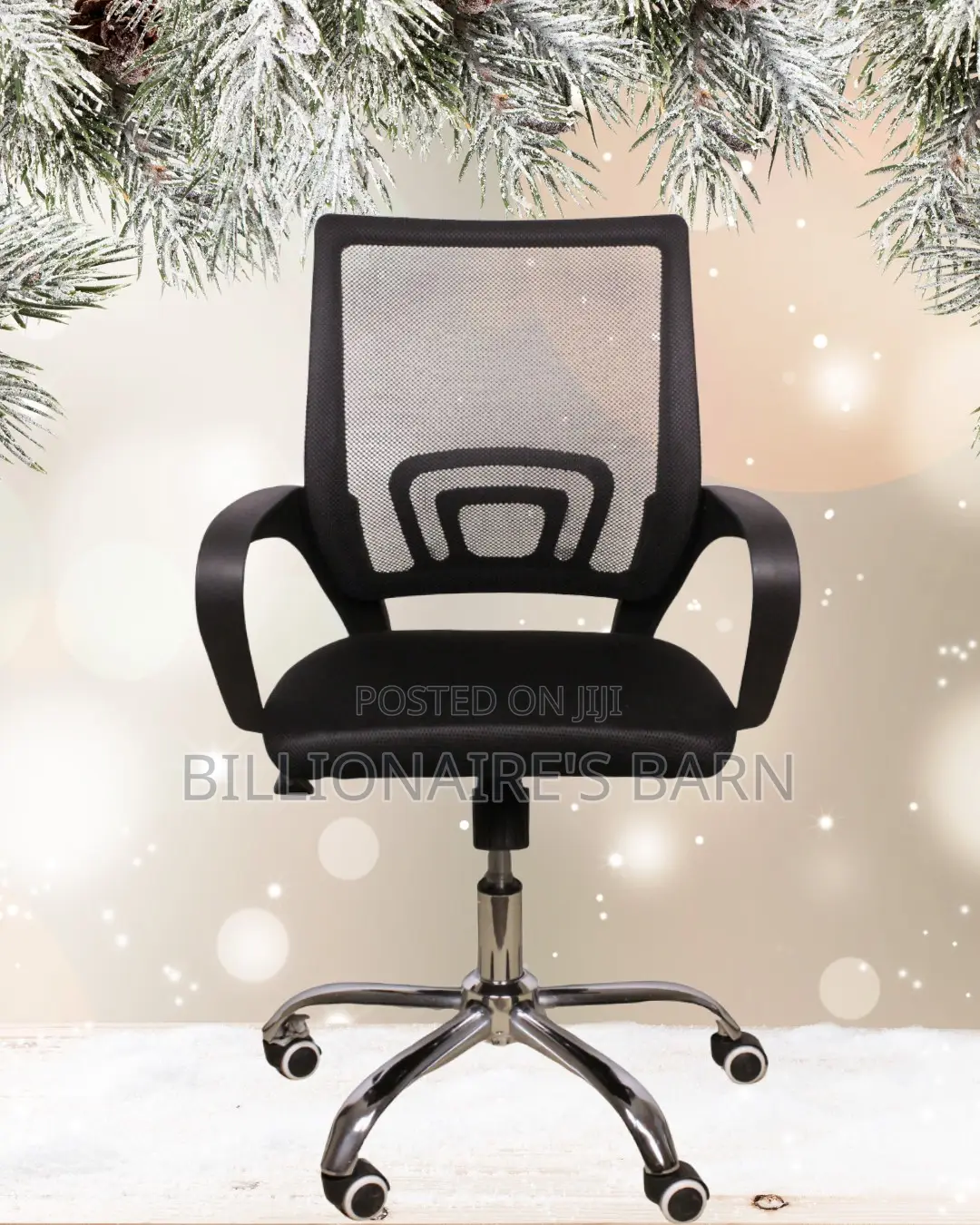 Orthopedic Secretarial Mesh Office Chair | Padded Armrests