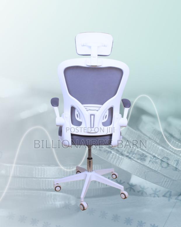 White Ergonomic Office Chair | Adjustable Lumbar Support - thumbnail 2