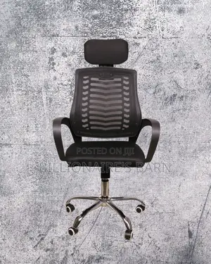 High-Back Secretarial Mesh Chair — Breathable in Hot Weather