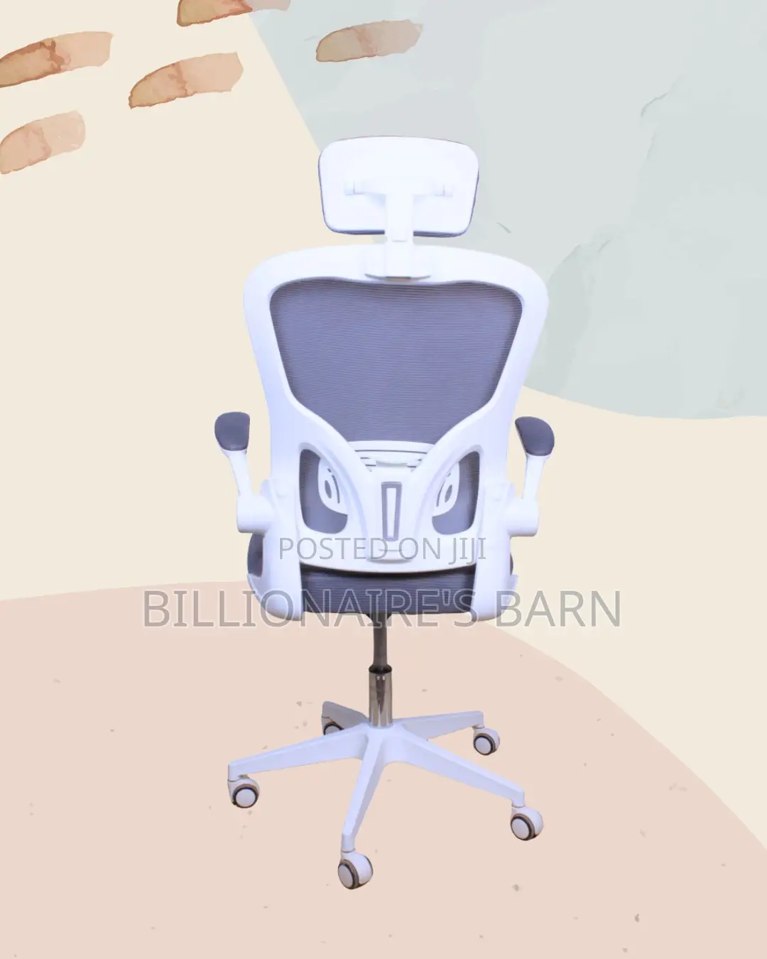 Orthopedic White Ergonomic Office Chair — Boosts Posture Focus