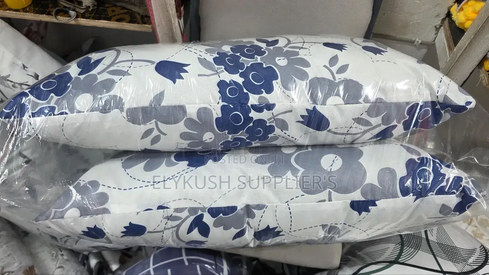 *Flowered Fiber Bed Pillows