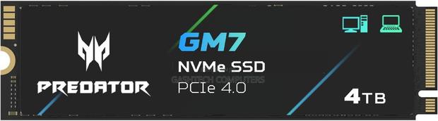 Acer Predator Gm7 4tb SSD Nvme 4th Gen
