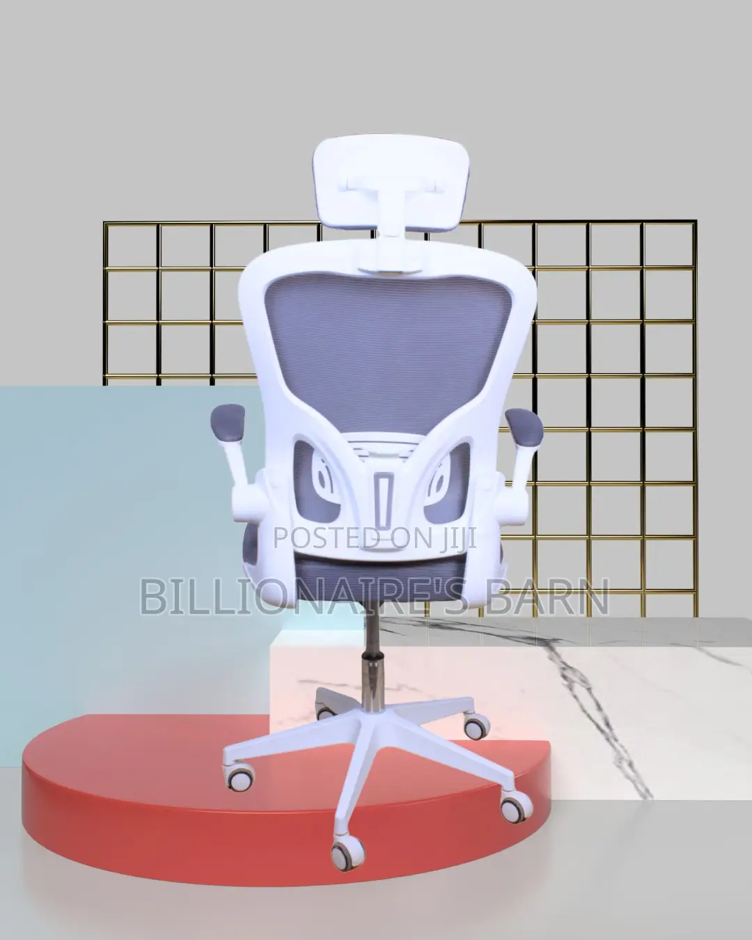 White Ergonomic Office Chair | Plush Tilt Lock Mechanism