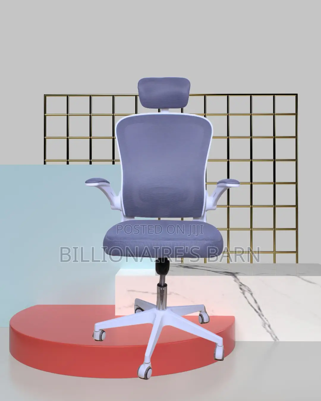 White Ergonomic Office Chair | Plush Tilt Lock Mechanism