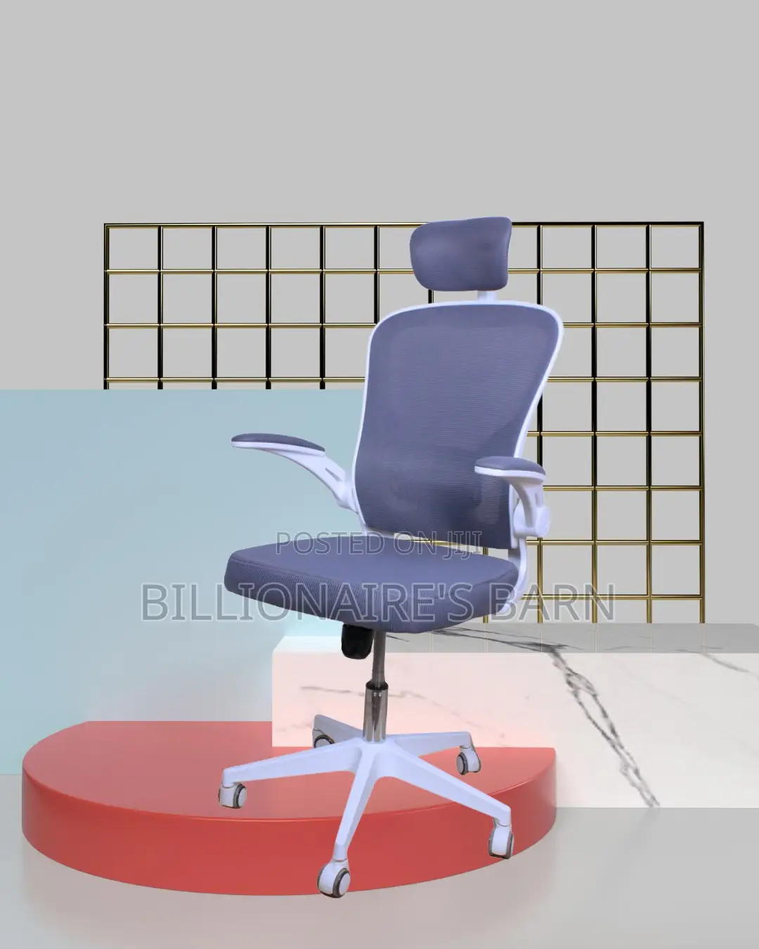 White Ergonomic Office Chair | Plush Tilt Lock Mechanism