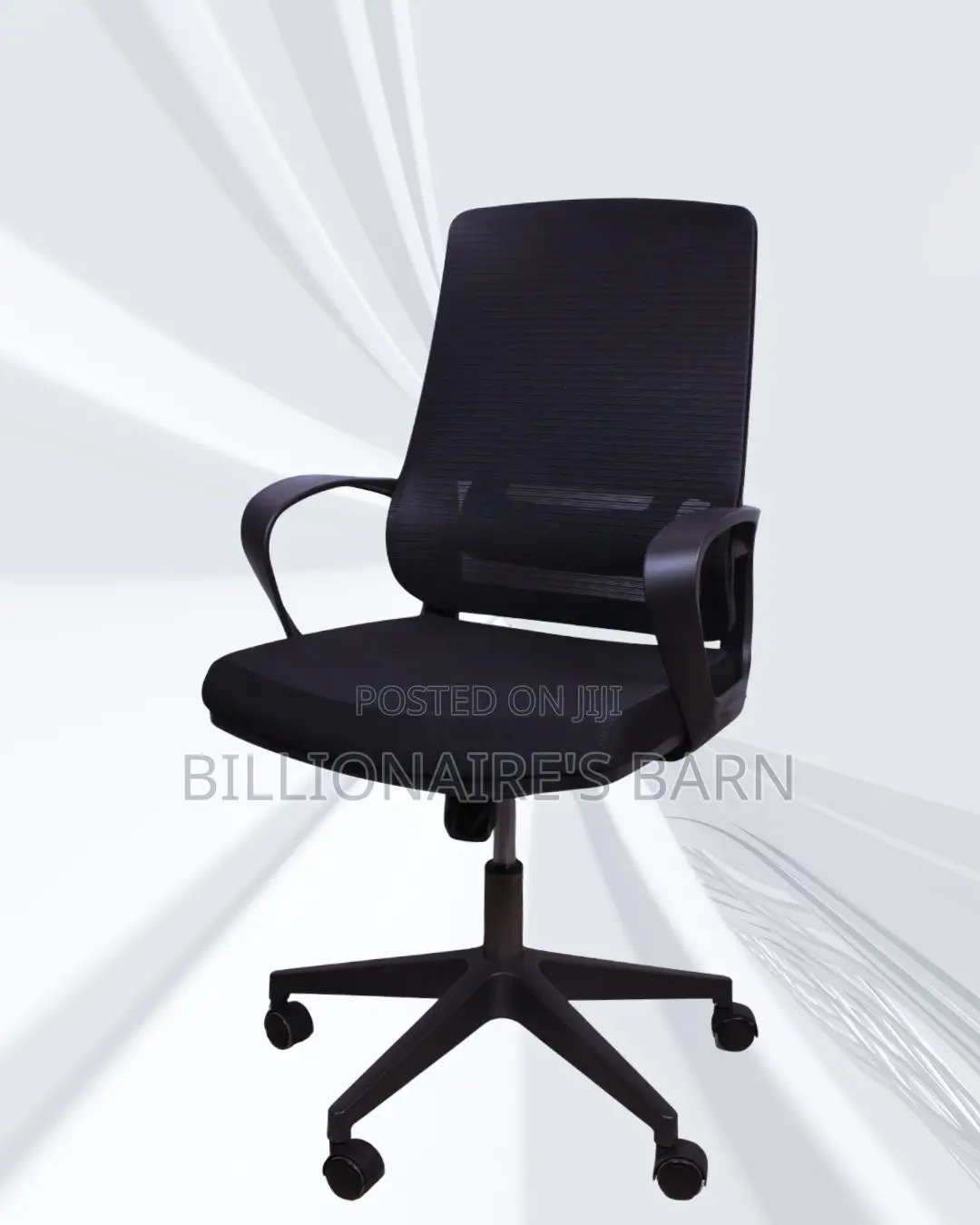 Black Ergonomic Mesh Office Chair | Executive Scratch-Resistant Finish