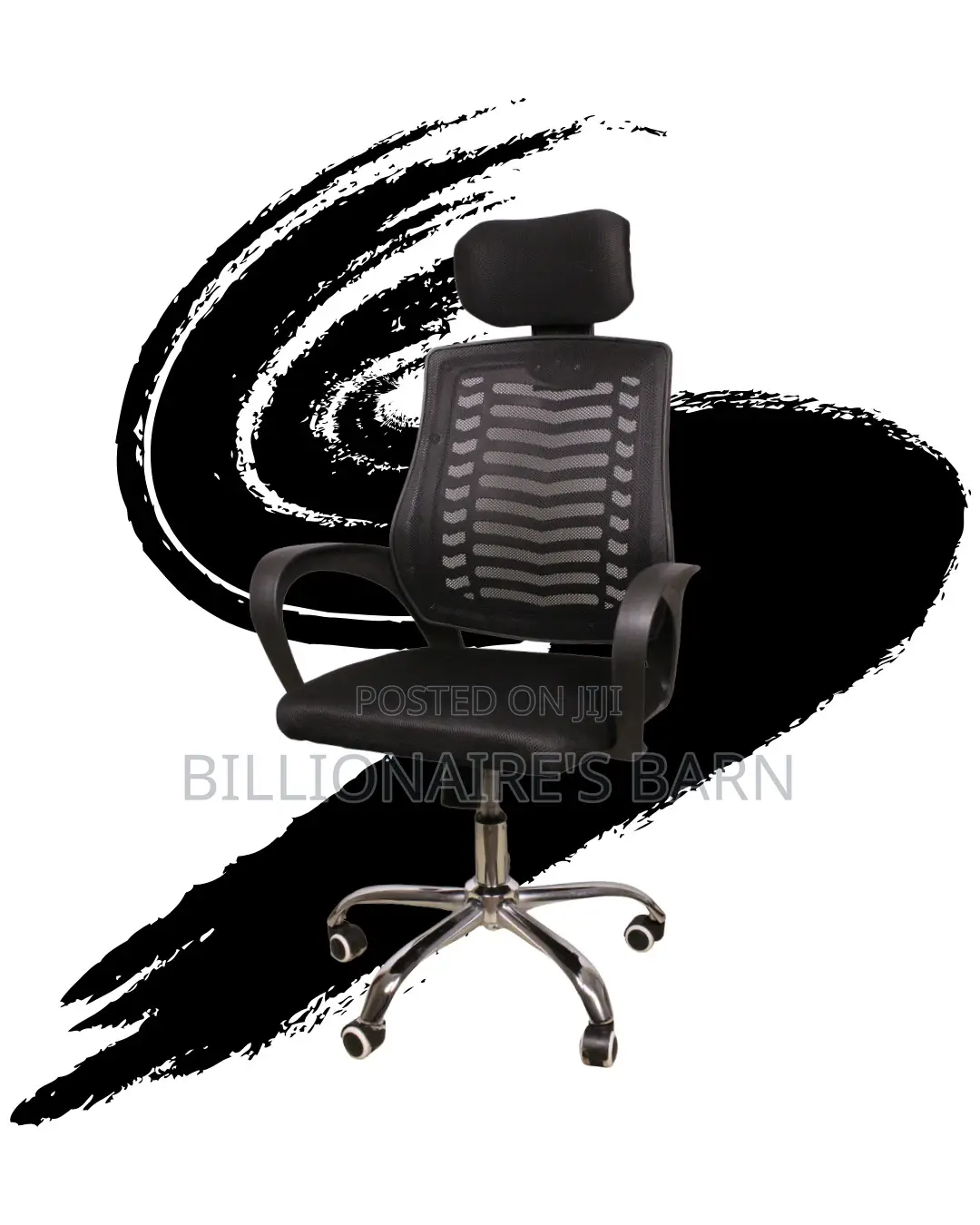 Imported Secretarial Mesh Chair | Headrest Support