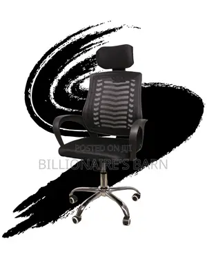 Imported Secretarial Mesh Chair | Headrest Support