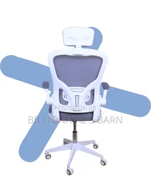 Heavy-Duty White Ergonomic Office Chair | Tilt Lock Mechanism