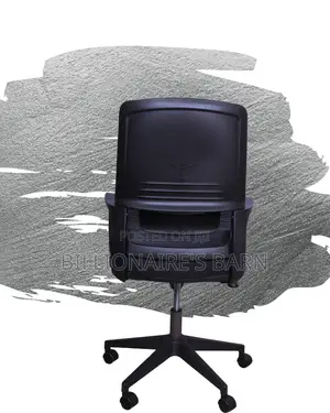 Adjustable Black Ergonomic Mesh Office Chair | Padded Armrests