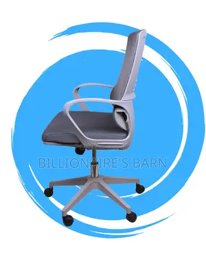 Imported Grey Ergonomic Mesh Office Chair — Smooth-Rolling Mobility