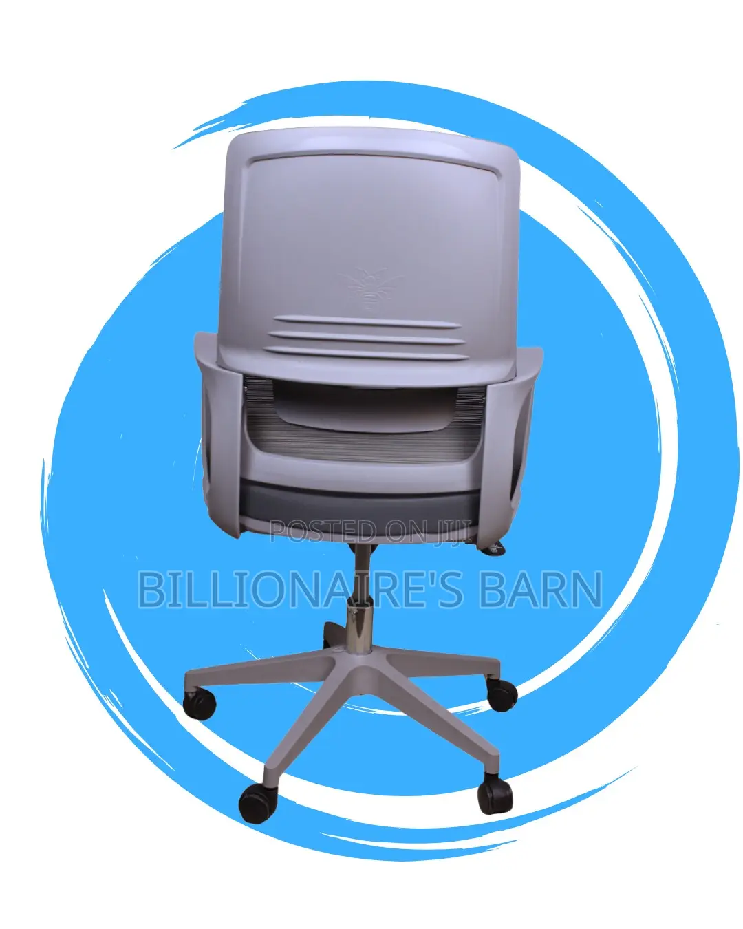 Imported Grey Ergonomic Mesh Office Chair — Smooth-Rolling Mobility
