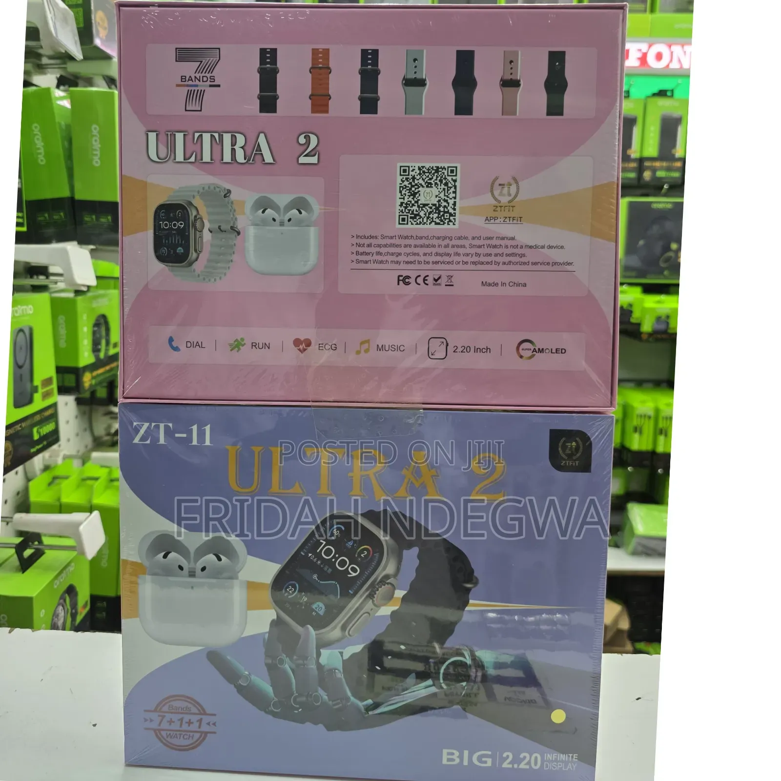 Ultra 2 Smart Watch With *7 Replacement Straps* and *Free Earbuds