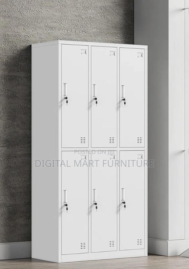Office Cabinet: Six Locker Director Office Wardrobe