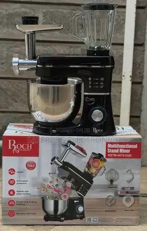 1400watts Roch 5 in 1 Multifunctional Stand Mixer, Grinder, Blender