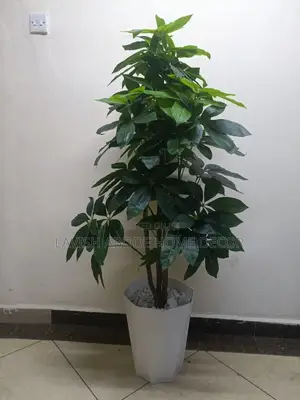 Big Artificial Mango Plant in White Planter