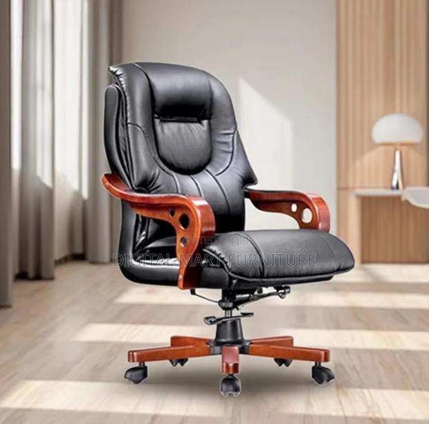 Office Chair: Manager Nice Black Office Chair - thumbnail 2
