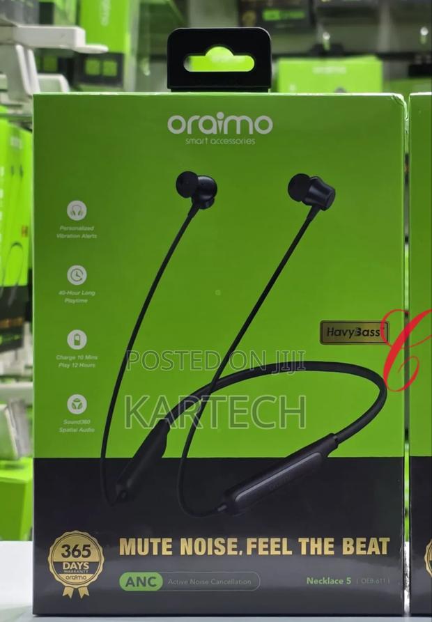 Oraimo Necklace 5 Oeb-611 Anc 40hrs Playtime Neckband