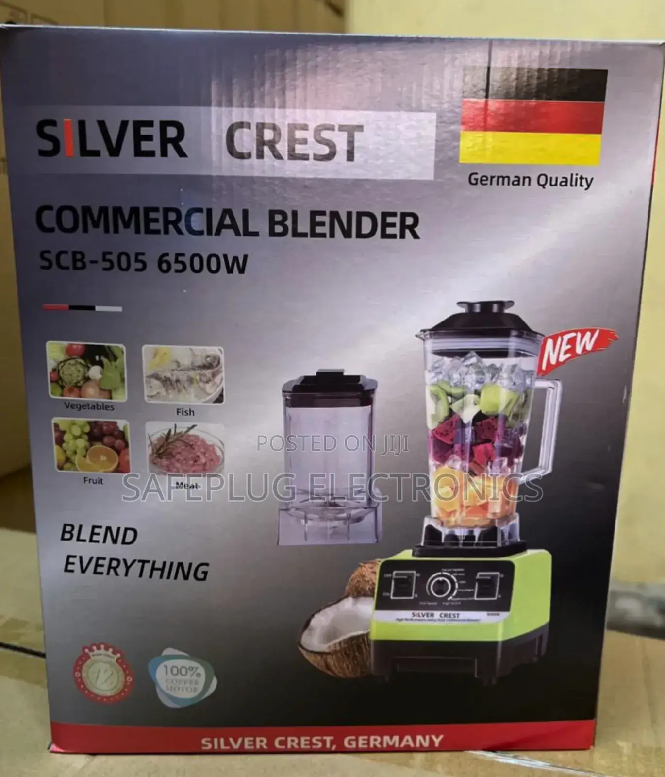 6500 Watts - Silver Crest Commercial Blender/ Grinder
