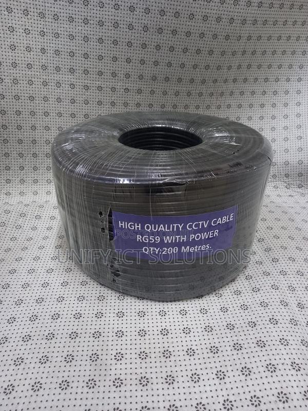 Coaxial Rg59 With Power 200m Cable