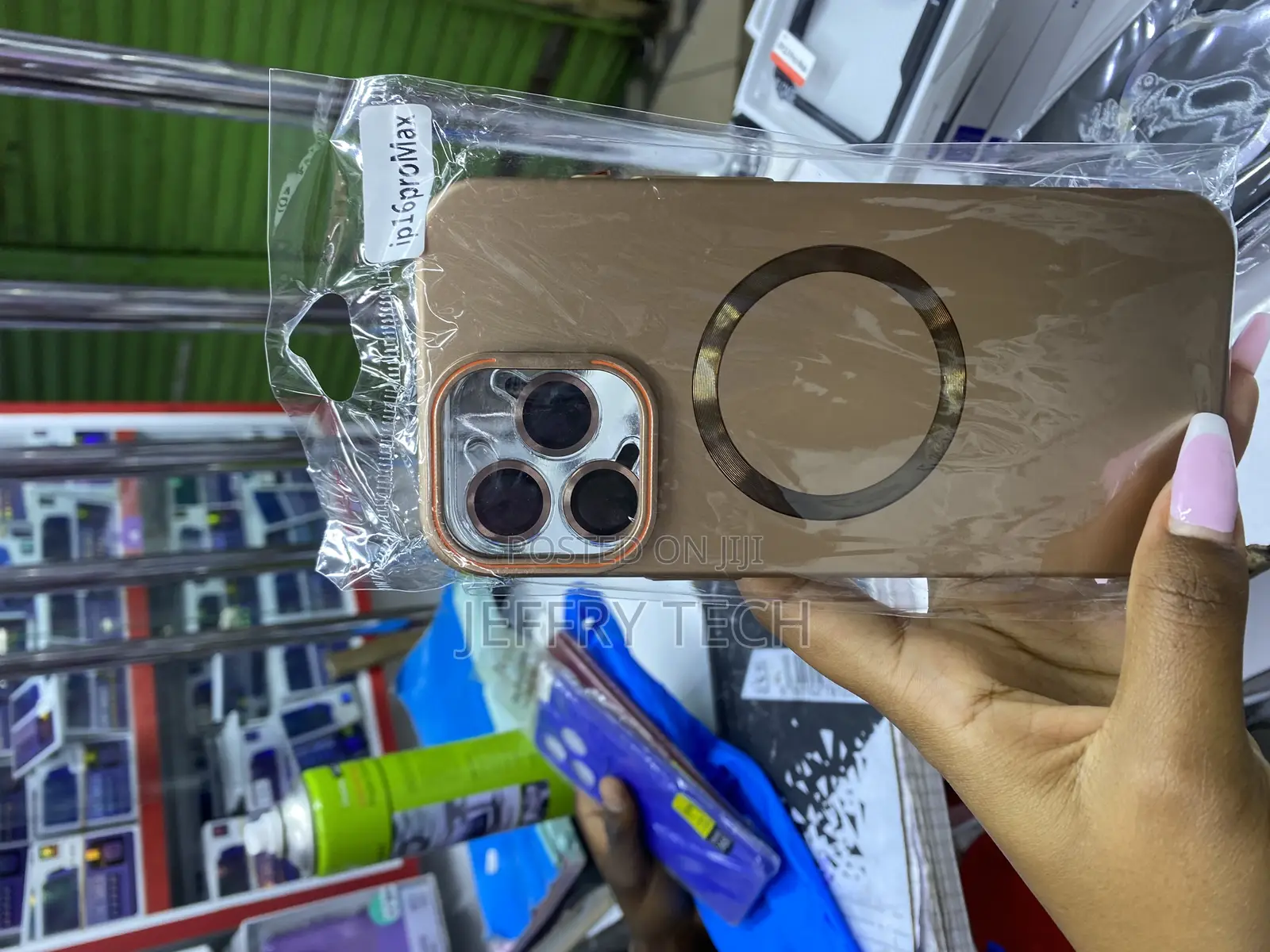 Pooa iPhone 16 Pro Max Magsafe Case With Lense Cover and Stand