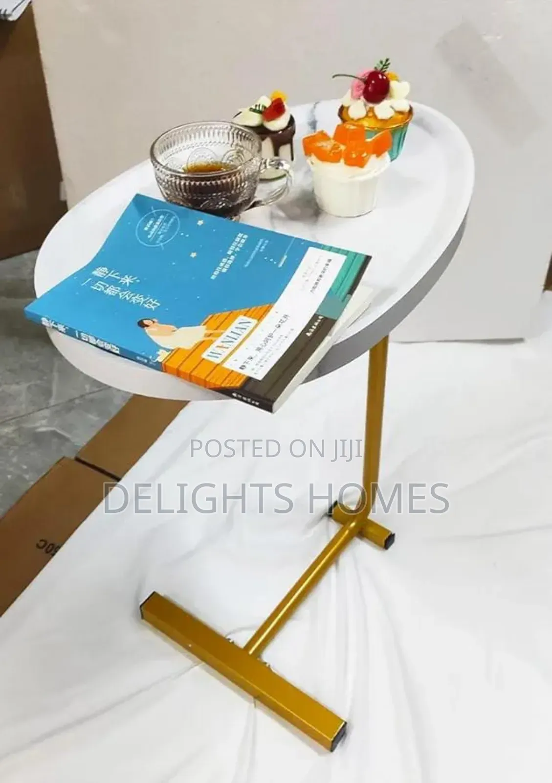Oval Shaped Side Table-Re
