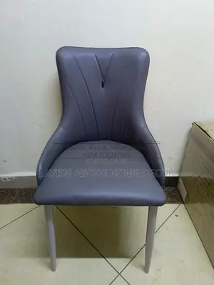 Gray Comfy Leather Dinning Chair