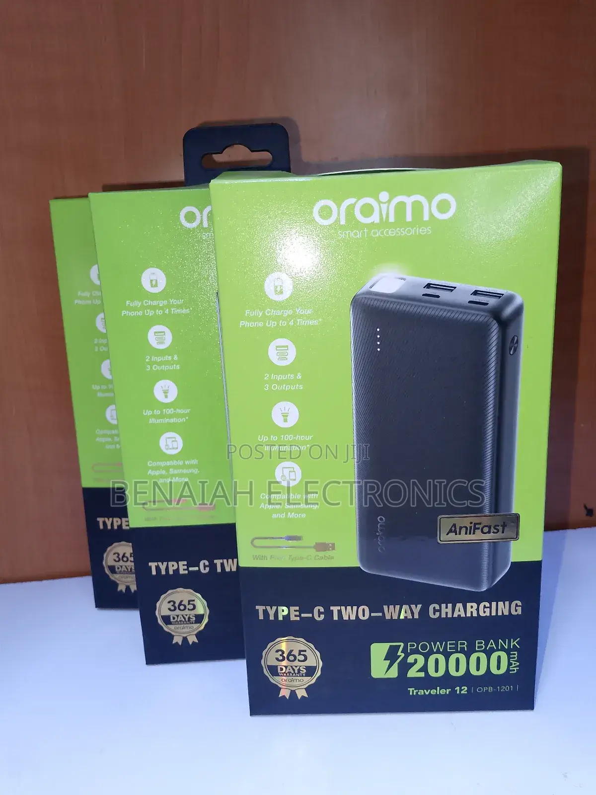 Oraimo Original Powerbank 20000mah, Quick Charge Efficient Powerbank