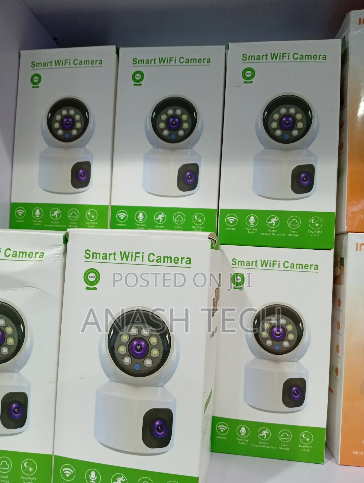 V380 App 4mp Double-Screen Ip Camera Dual Lens Wifi