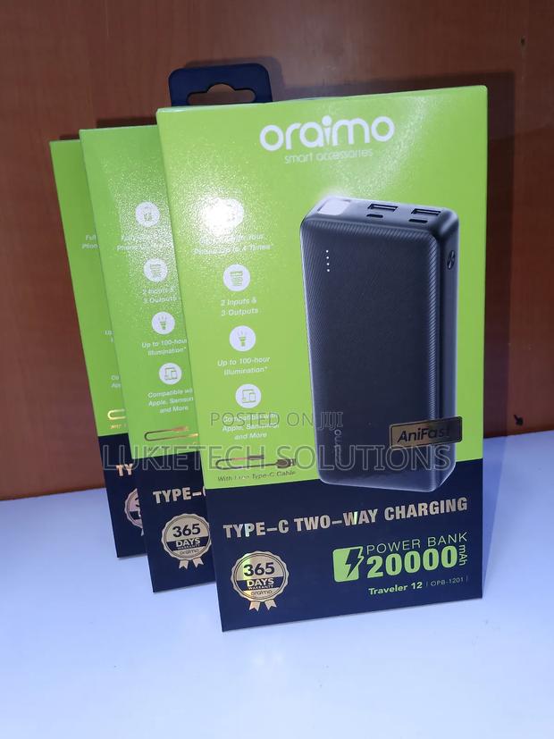 Oraimo Powerbank 20000mah, Good Reliable Powerbank With Free Cable - main view