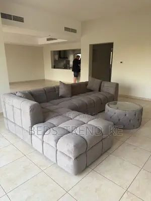 Perfect Bubble-Inspired 6 Seater L Sofa + Puff