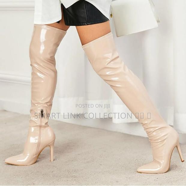 *Snake Print Shiny Thigh* Boots - thumbnail 2