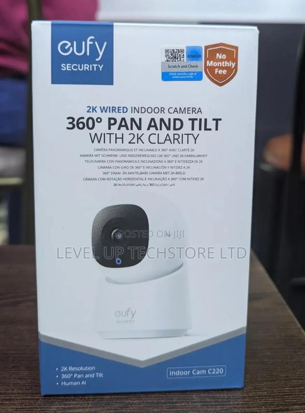Eufy Security – Indoor Cam C220 – Wired 360 Degree Pan – White - main view