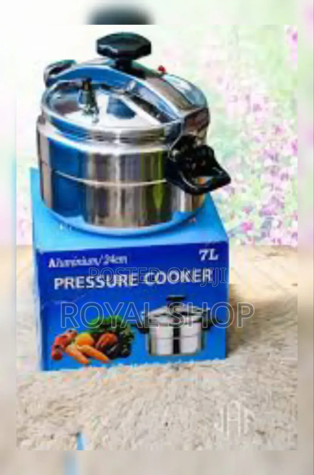 Two Handle Aluminum Pressure Cooker 7 Litres