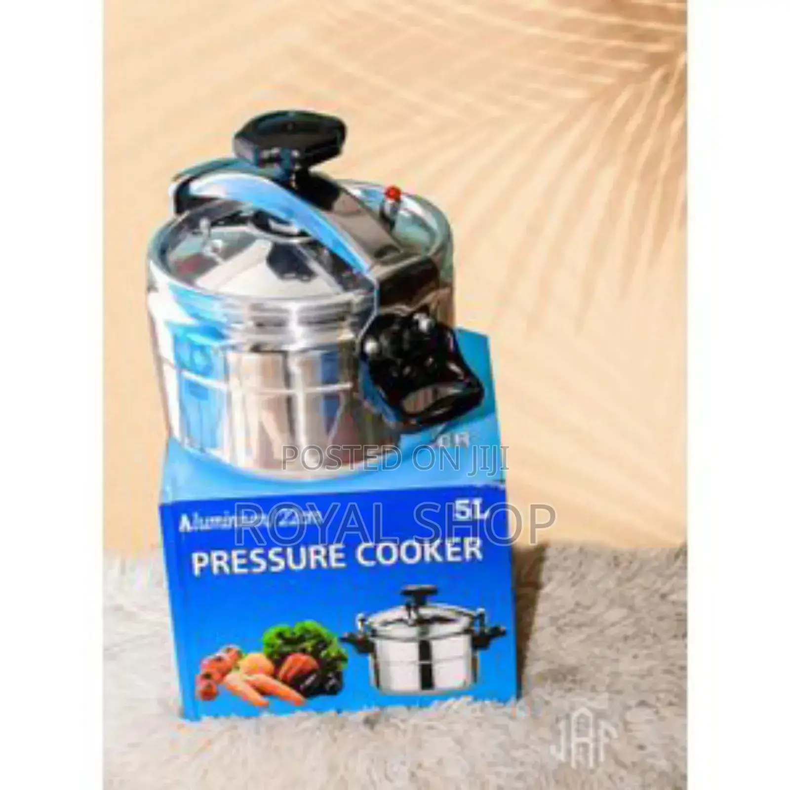 Two Handle Non Explosive Aluminum Pressure Cooker 5 Litres