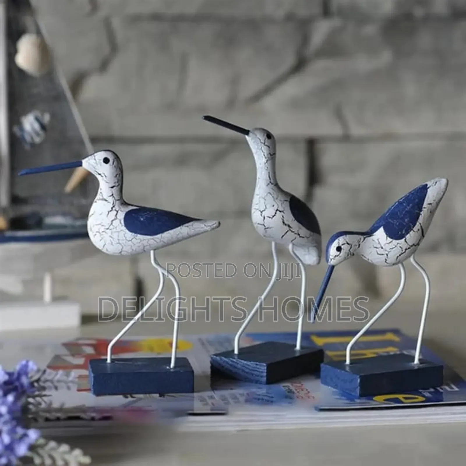 3pcs Wooden Seagulls Birds-Re
