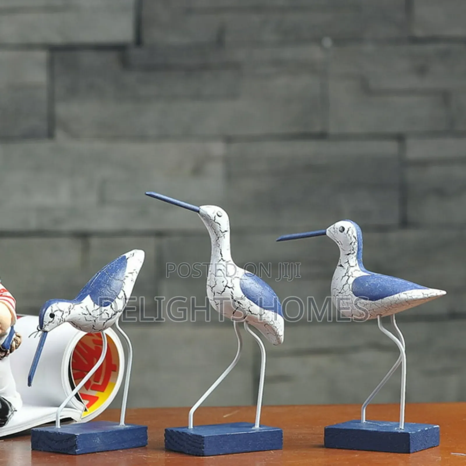3pcs Wooden Seagulls Birds-Re
