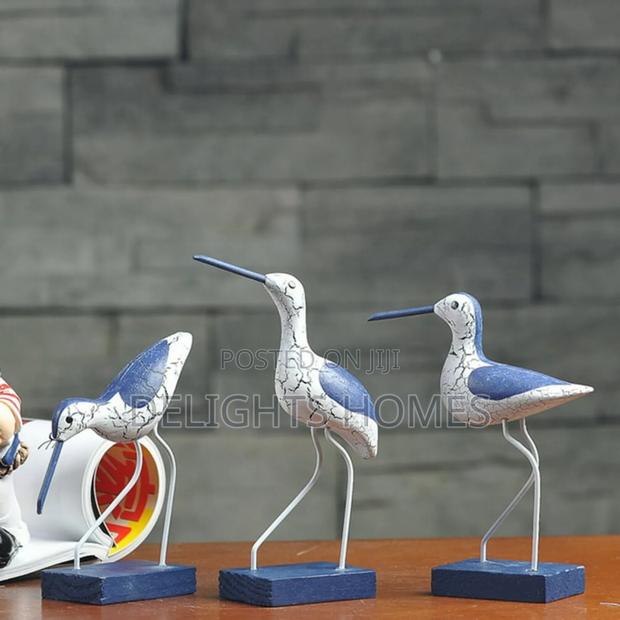 3pcs Wooden Seagulls Birds-Re - thumbnail 2