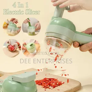 4in1 Handheld Electric Vegetable Cutter Set With Brush