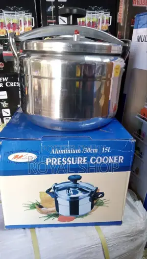 Two Handle Non Explosive Aluminum Pressure Cooker 15 Litres
