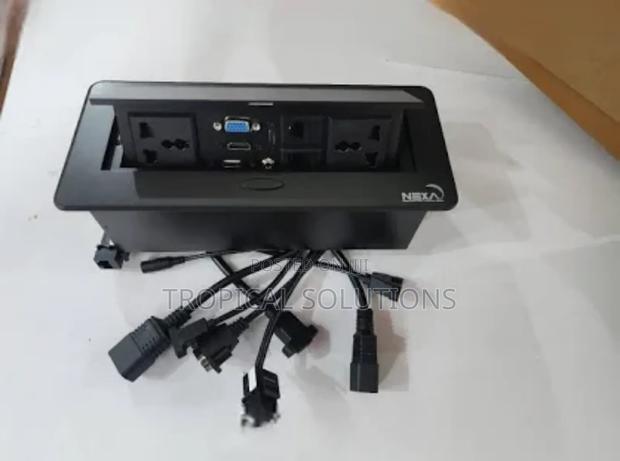 Sockets Black Pop Up Multifunction Socket With 2 Universal Sockets - thumbnail 2