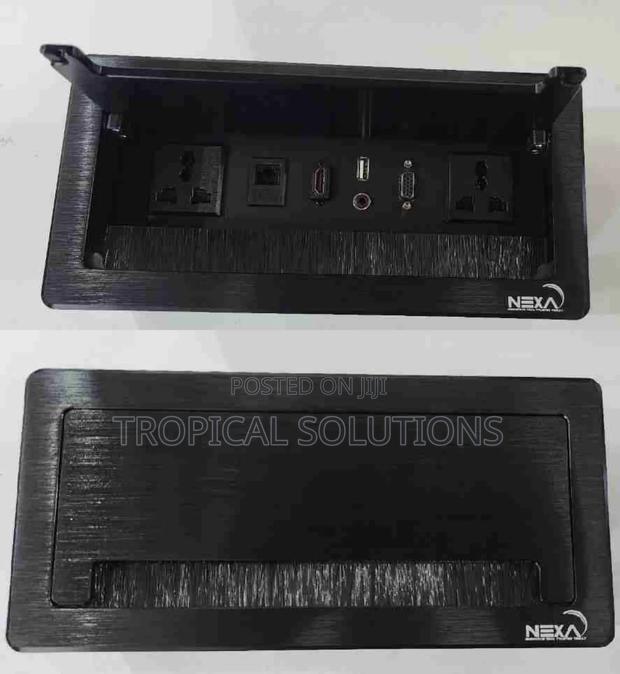 Sockets Black Pop Up Multifunction Socket With 2 Universal Sockets - thumbnail 3