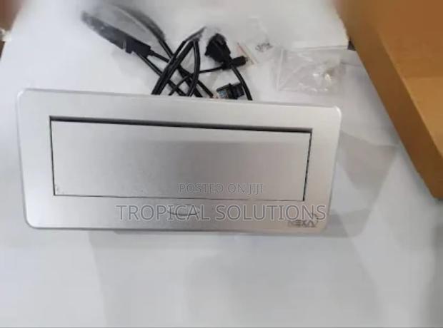 Silver Pop Up Multifunction Socket With 2 Universal Sockets 1vga - thumbnail 3