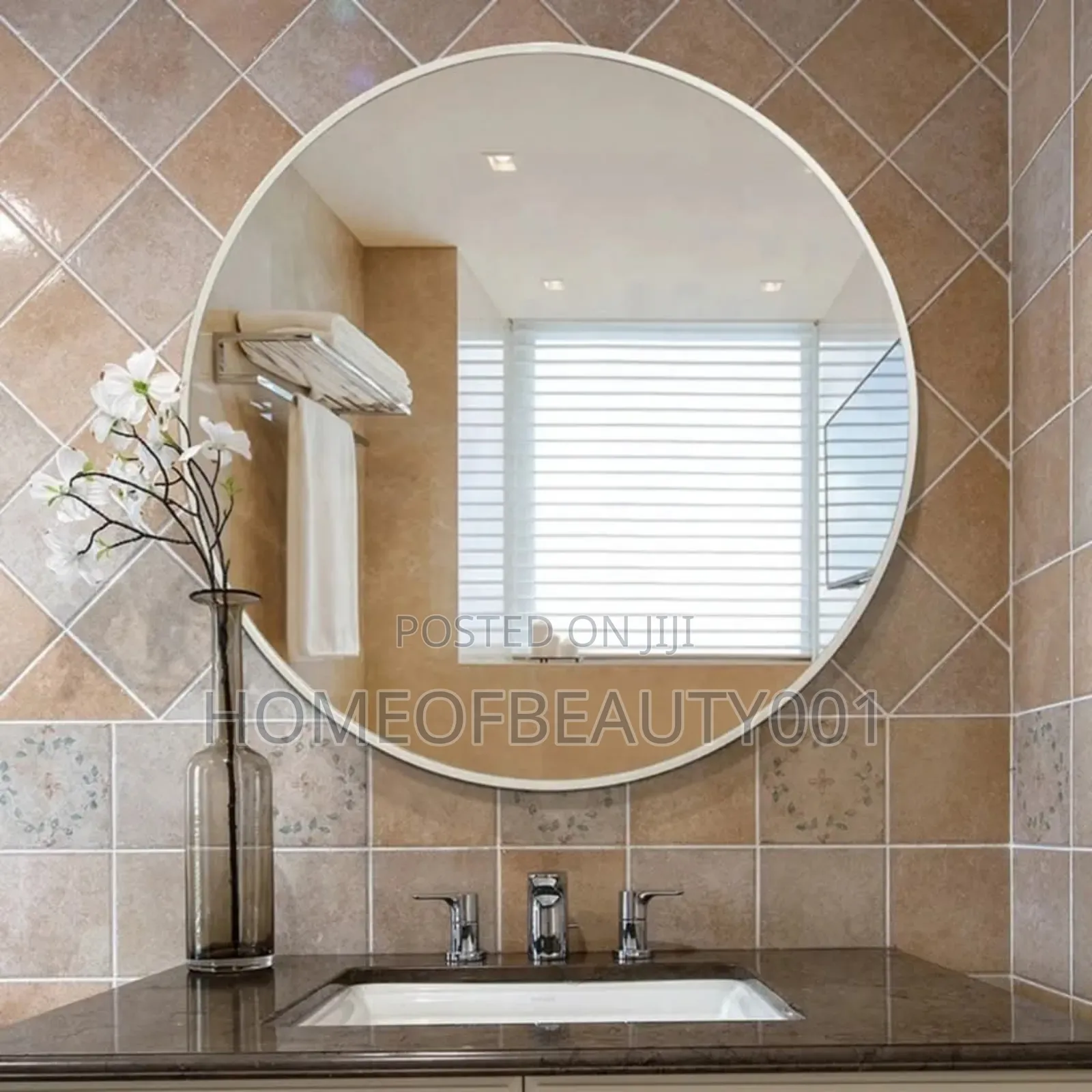 Contemporary Round Mirror Mirror.