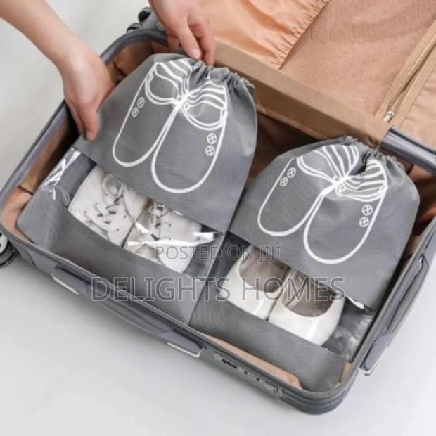 Non Woven Portable Shoe Storage Bag-Re - main view