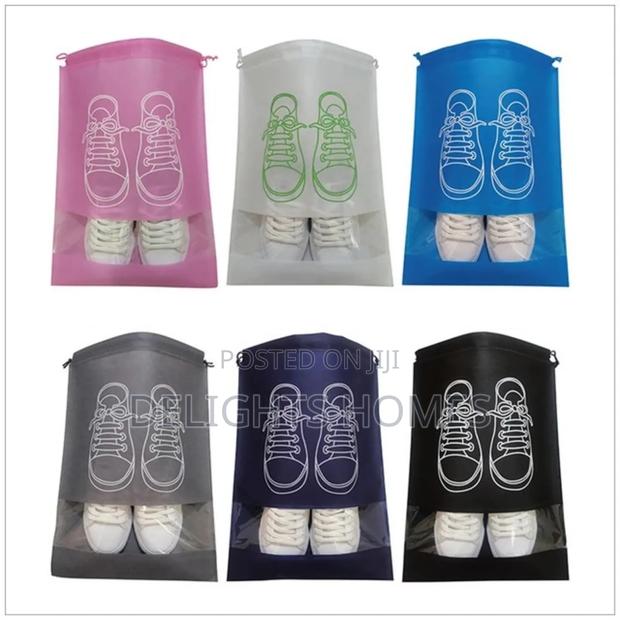 Non Woven Portable Shoe Storage Bag-Re - thumbnail 3
