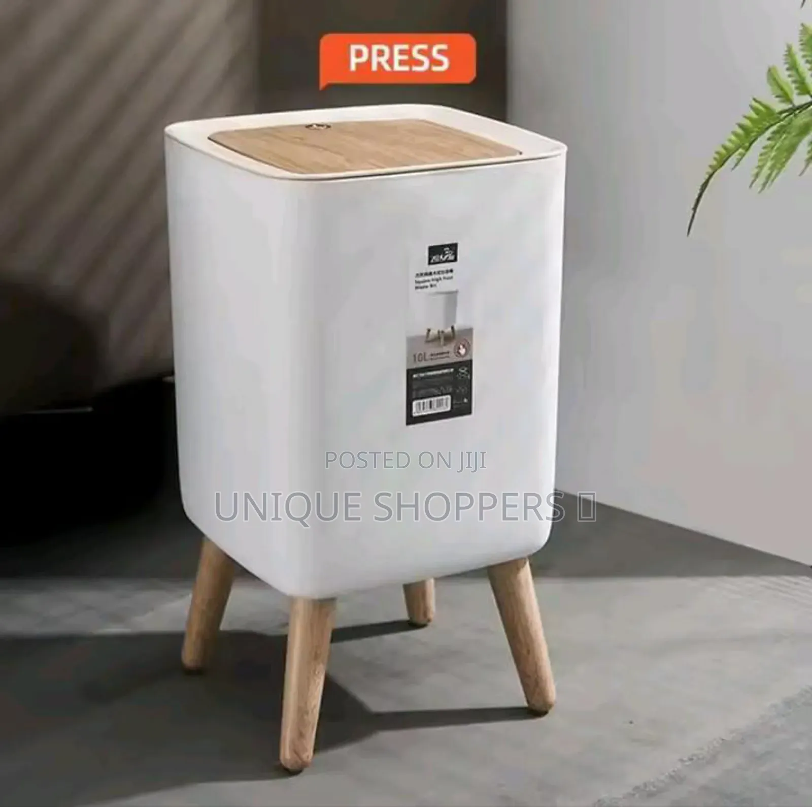 10liters Luxurious Kitchen Trash Bin, Bin With Push Button, Garbage B
