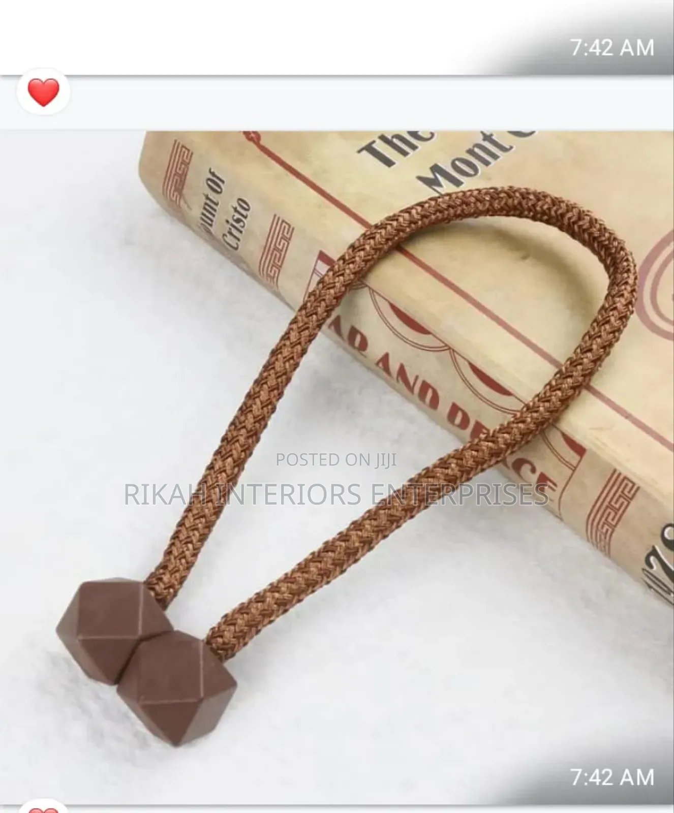 Brown Curtains Holders