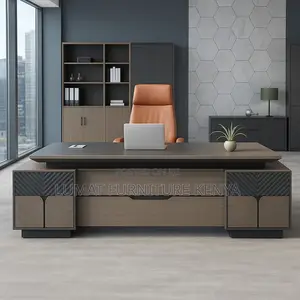 Modern 2400mm Office Work Desk With Storage